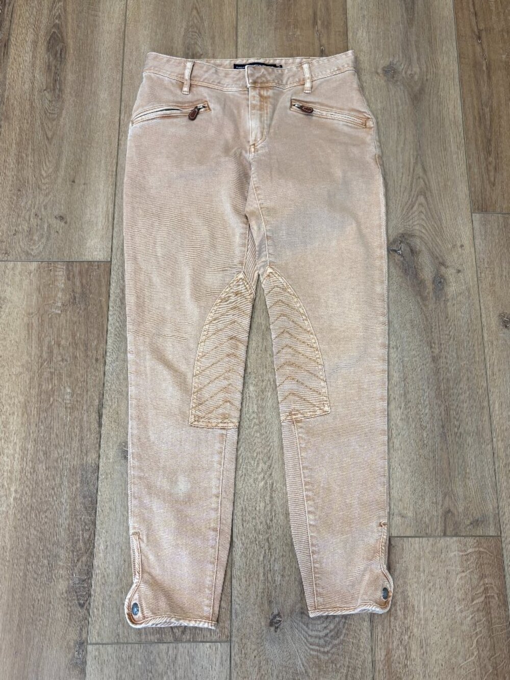 🌟 RALPH LAUREN SPORT 🌟 DENIM JODPHUR STRETCH JEANS KHAKI SZ 26